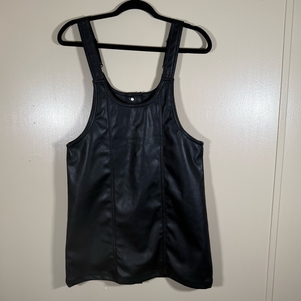 Celebrity Pink Faux Leather Mini Dress Jet Black size XS - Picture 2 of 6